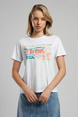 Zebrars Kadın O Yaka T-Shirt Beyaz