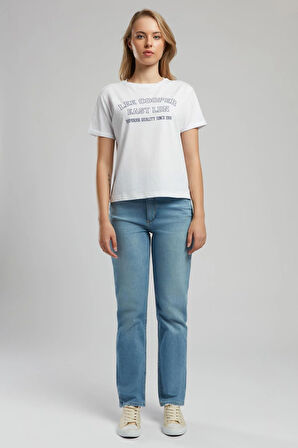 Cosep Kadın O Yaka T-Shirt Beyaz