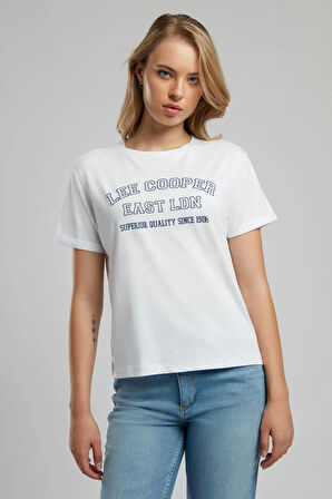 Cosep Kadın O Yaka T-Shirt Beyaz