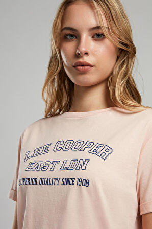 Cosep Kadın O Yaka T-Shirt Pudra