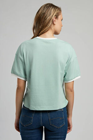 Emilia Kadın O Yaka T-Shirt Mint