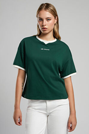 Briana Kadın O Yaka T-Shirt Zümrüt