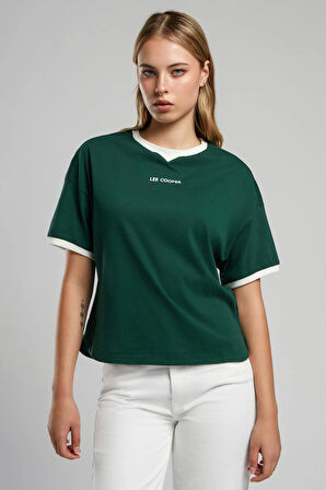 Briana Kadın O Yaka T-Shirt Zümrüt