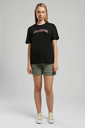 Nina Kadın O Yaka T-Shirt Siyah