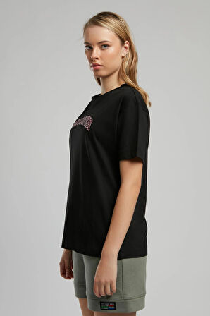 Nina Kadın O Yaka T-Shirt Siyah