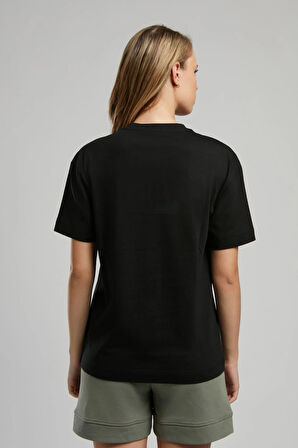 Nina Kadın O Yaka T-Shirt Siyah