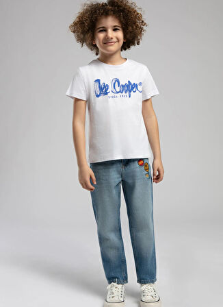 Lee Cooper Baskılı Beyaz Erkek Çocuk T-Shirt 252 LCB 242002