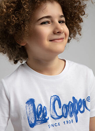 Lee Cooper Baskılı Beyaz Erkek Çocuk T-Shirt 252 LCB 242002