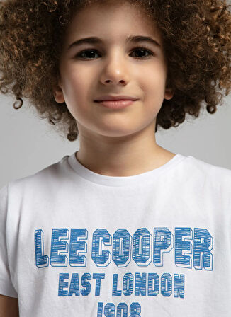 Lee Cooper Baskılı Beyaz Erkek Çocuk T-Shirt 252 LCB 242003