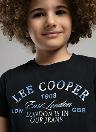 Lee Cooper Baskılı Lacivert Erkek Çocuk T-Shirt 252 LCB 242006