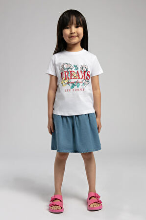 Dreams Kız Çocuk T-Shirt Beyaz