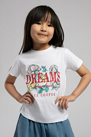 Dreams Kız Çocuk T-Shirt Beyaz