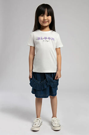 Perth Kız Çocuk T-Shirt Ekru