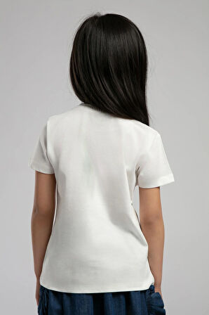 Perth Kız Çocuk T-Shirt Ekru