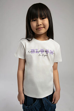 Perth Kız Çocuk T-Shirt Ekru