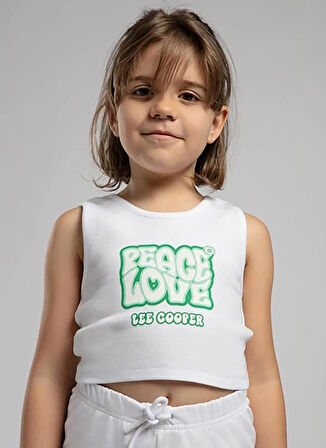 Lee Cooper Baskılı Beyaz Kız Çocuk Atlet 252 LCG 243001