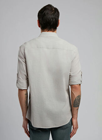 Lee Cooper Slim Fit Gri Erkek Gömlek 252 LCM 241015 DARELL GRİ