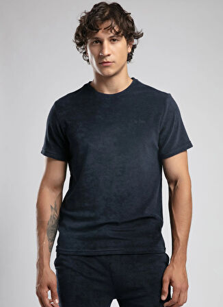 Lee Cooper Yuvarlak Yaka Lacivert Erkek T-Shirt 252 LCM 242008 NAUL LACİVERT
