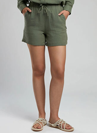 Lee Cooper Standart Bel Rahat Haki Kadın Şort 252 LCF 221008 TRACY HAKİ