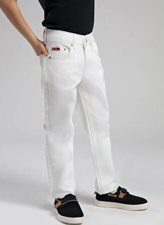 Lee Cooper Normal Bel Beyaz Erkek Çocuk Denim Pantolon 252 LCB 121002
