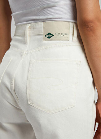 Lee Cooper Yüksek Bel Düz Paça Straight Kadın Denim Pantolon 252 LCF 121003 CLARA WHITE JEAN