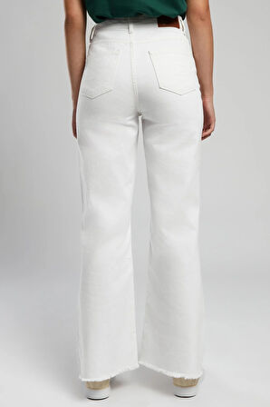 Sandy Kadın Jean Pantolon White Jean