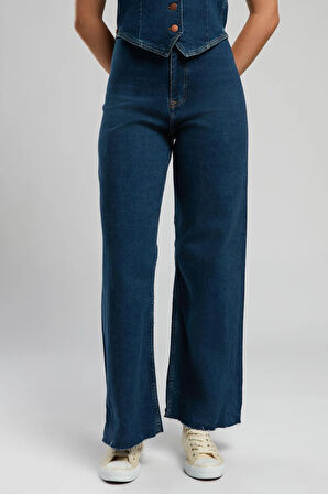 Sandy Kadın Jean Pantolon Gence Blue