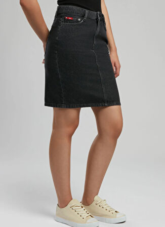Lee Cooper Standart Bel Kadın Düz Standart Etek 252 LCF 126002 LAMI 1 DENIM