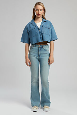Loren 2 Kadın Jean Ceket Denim