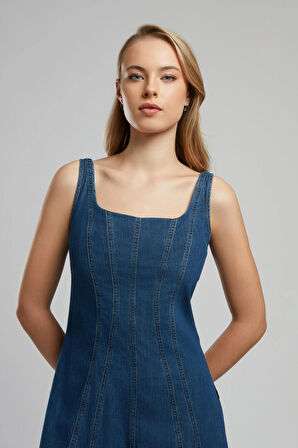 Brian Kadın Jean Elbise Denim