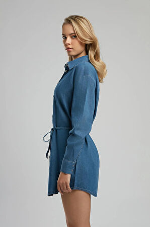 Hana Kadın Jean Elbise Denim