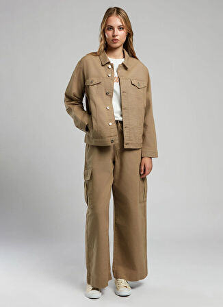 Lee Cooper Loose Fit Deve Tüyü Kadın Ceket 252 LCF 231001 PUBLE A. CAMEL