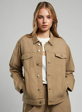 Lee Cooper Loose Fit Deve Tüyü Kadın Ceket 252 LCF 231001 PUBLE A. CAMEL