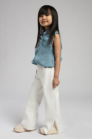 Maldives Kız Çocuk Jean Pantolon White Jean