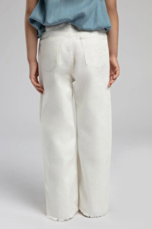 Maldives Kız Çocuk Jean Pantolon White Jean