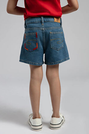 Wells Kız Çocuk Jean Şort Denim