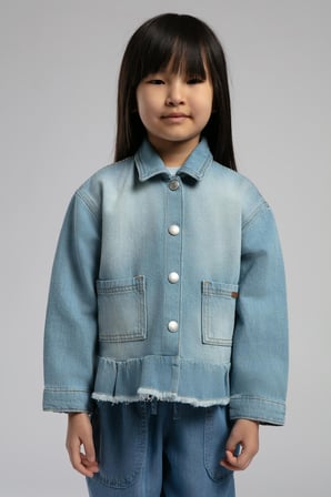Tiara Kız Çocuk Jean Ceket Denim