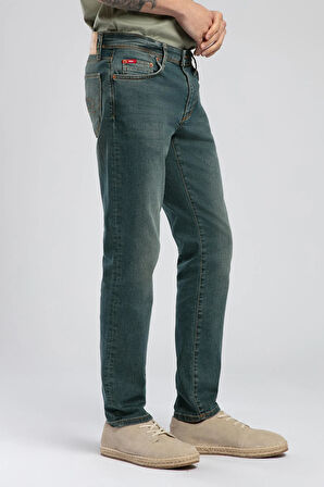 Jagger Erkek Jean Pantolon Yeşil