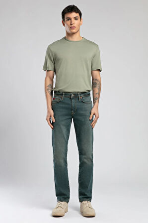 Jagger Erkek Jean Pantolon Yeşil