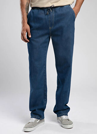 Lee Cooper Lastikli Bel Straight Erkek Denim Pantolon 252 LCM 121067 LOOSE MYLES MID BLUE