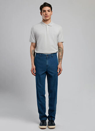 Lee Cooper Normal Bel Slim Straight Mavi Erkek Denim Pantolon 252 LCM 121077 CHASE MARCELO DARK