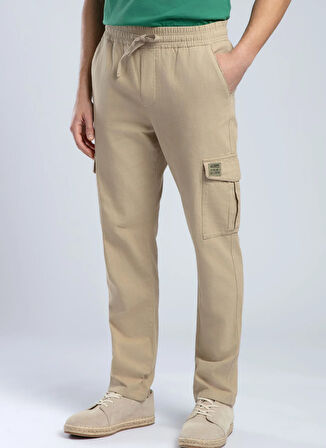 Lee Cooper Normal Paça Bej Erkek Kargo Pantolon 252 LCM 221004 KETGO BEJ