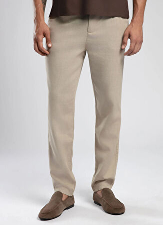 Lee Cooper Normal Bel Regular Tapered Bej Erkek Chino Pantolon 252 LCM 221006 ZARSE 2 BEJ