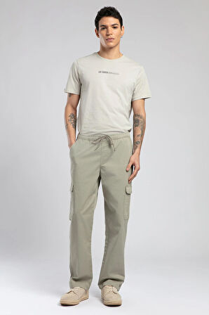Jogger Cargo Erkek Dokuma Pantolon Haki