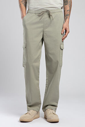 Jogger Cargo Erkek Dokuma Pantolon Haki