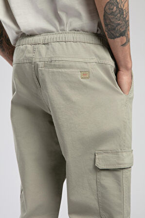 Jogger Cargo Erkek Dokuma Pantolon Haki