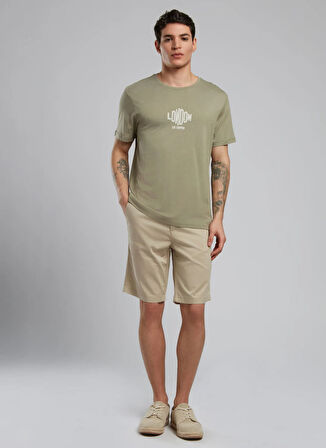 Lee Cooper Slim Tapered Haki Erkek Şort 252 LCM 221017 LONE HAKİ
