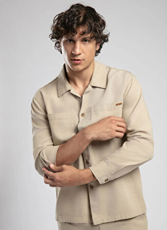 Lee Cooper Regular Fit Bej Erkek Ceket 252 LCM 241001 MARSELLO BEJ