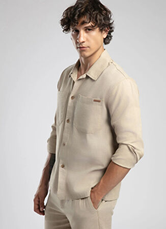 Lee Cooper Regular Fit Bej Erkek Ceket 252 LCM 241001 MARSELLO BEJ