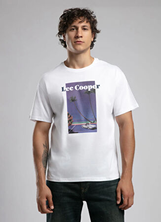 Lee Cooper Yuvarlak Yaka Beyaz Erkek T-Shirt 252 LCM 242052 ENRIC BEYAZ